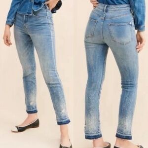 Pilcro Jeans 29 The Cigarette Antropologie Skinny Distressed Fray Ankle Stretch